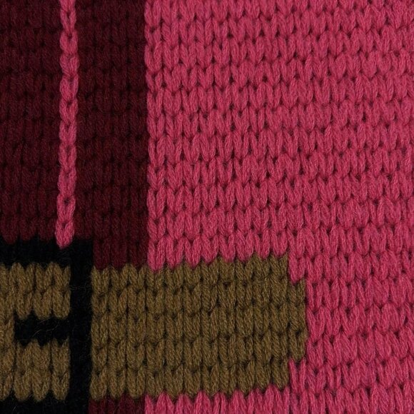 HERMES - Pink Bordeaux Multi Cashmere Scarf 501-032625 - Picture 3 of 7